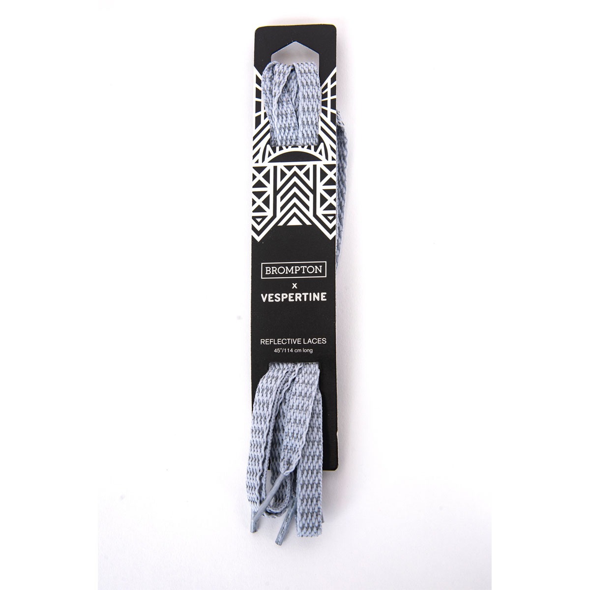 Product-Brompton-Vespertine-NYC-Laces-Grey.jpg Brompton X Vespertine Nyc Reflective Laces Grey - Afbeelding 1