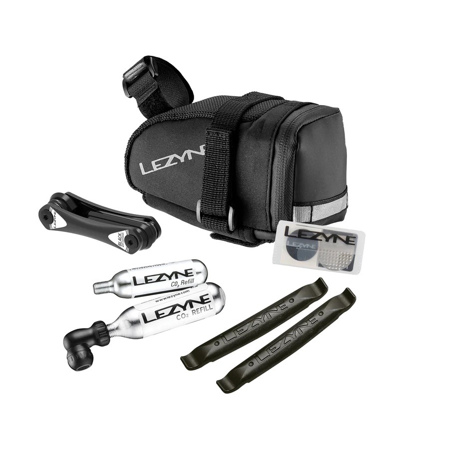 Product-lezyne-caddy-medium-loaded-01.jpeg Lezyne Zadeltas Caddy - Medium Loaded Black/black (co2) - Afbeelding 1